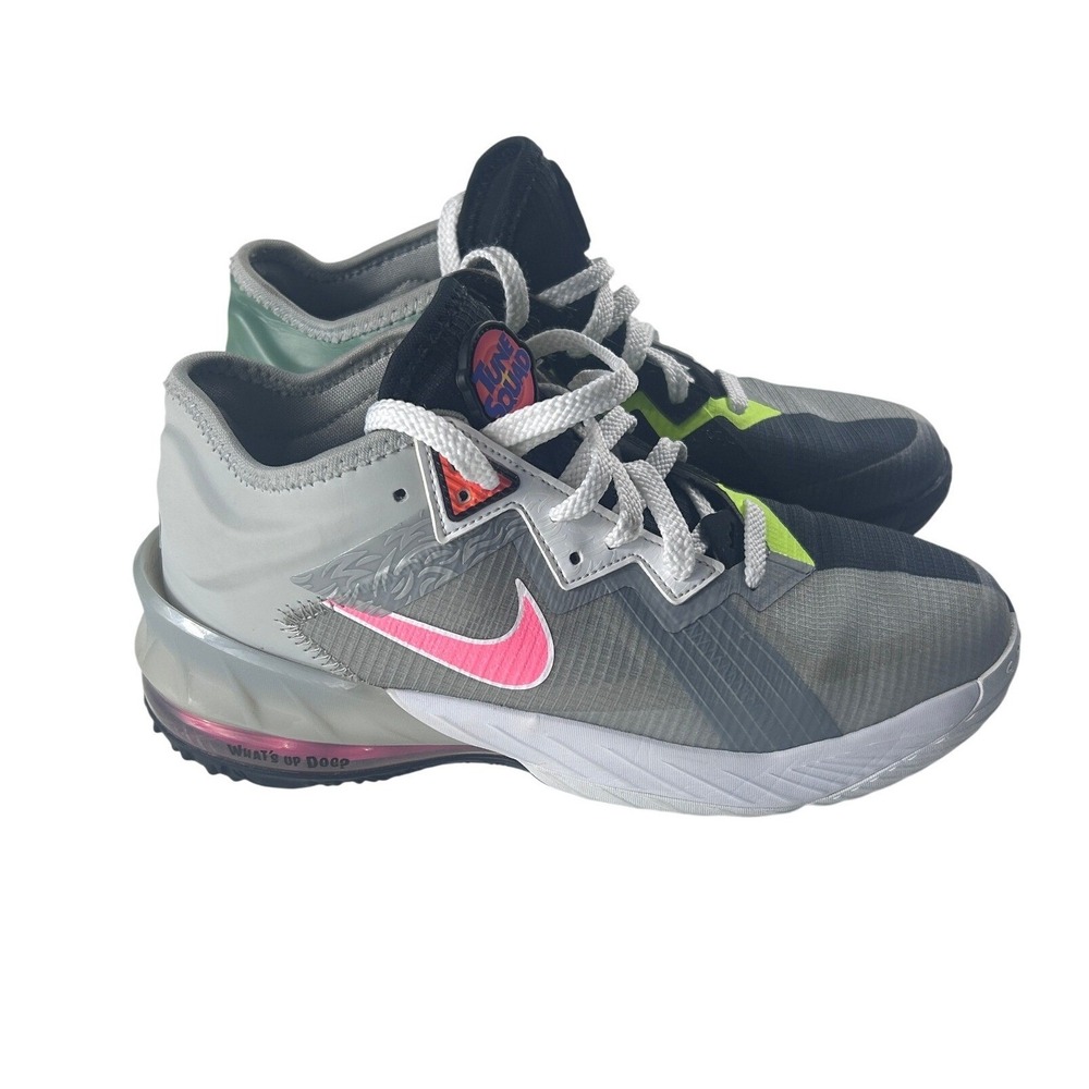 Nike‎ LeBron 18 Low Space Jam Tune Squad Grey Pink DJ3760-005 Size 5.5Y